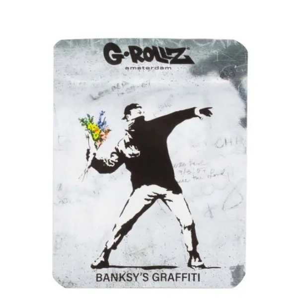 Bolsa Antiolor Banksy Flower Thrower 65x85 mm. Pack 10 ud.
